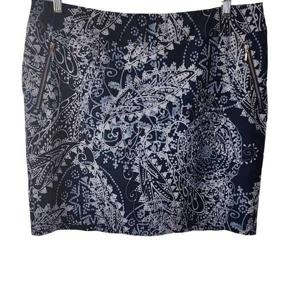 Chico's by Zenergy  Blue Golf Casual Skirt Skort Pull On Wide Waist L/XL - Picture 1 of 6